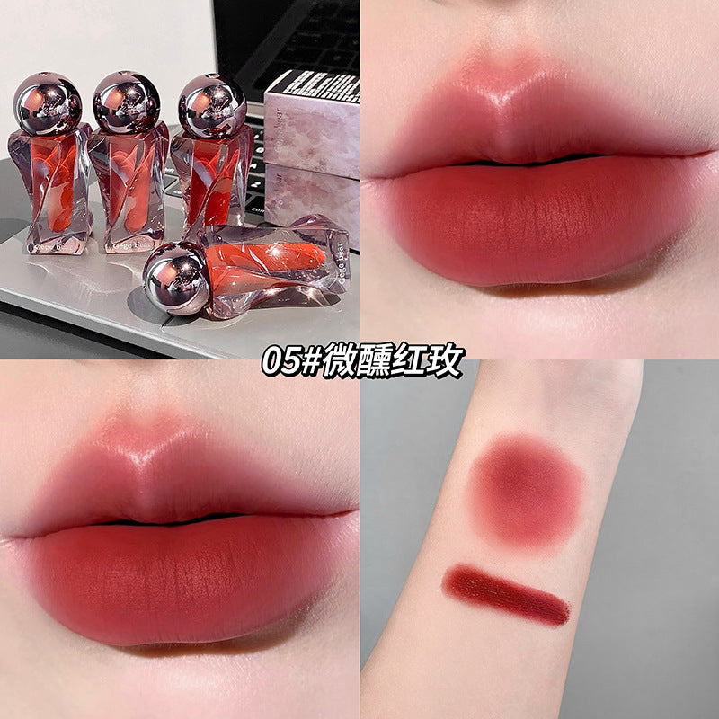 Gege Bear Soft Light Mousse Lip Mud Velvet Soft Mist Matte Autumn Winter Atmosphere Whitening Lip Gloss Cross-Border Beauty Makeup