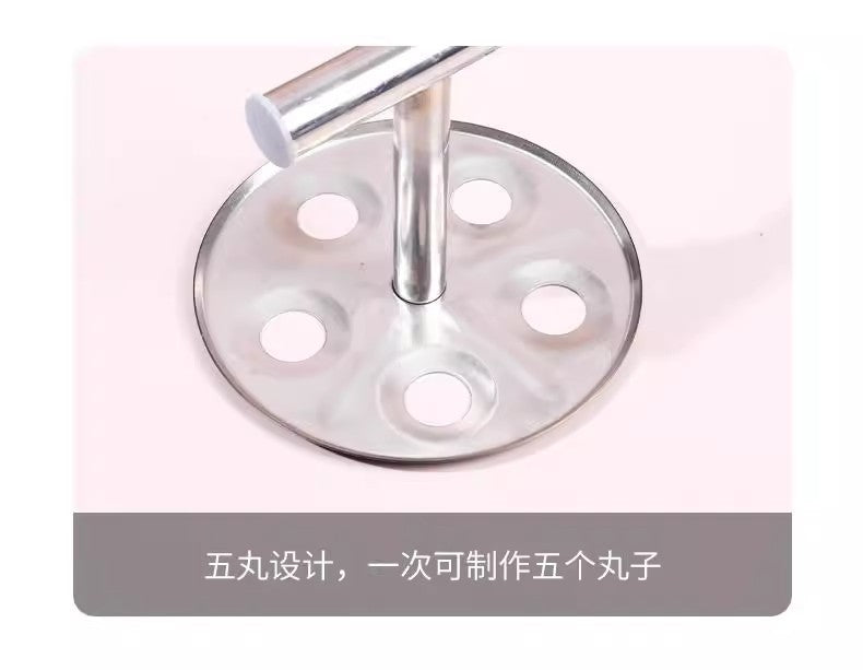 Stainless Steel Press Meatball Maker Household Creative Hand-Pressed Meatball Maker Can Make at Once6个