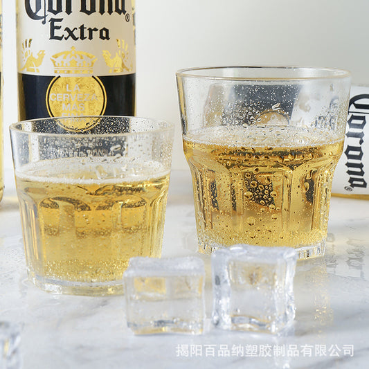 Acrylic Cup Shatterproof Beer Mug ktv Bar shot glass plastic transparent octagonal cup liquor glass pc Cup