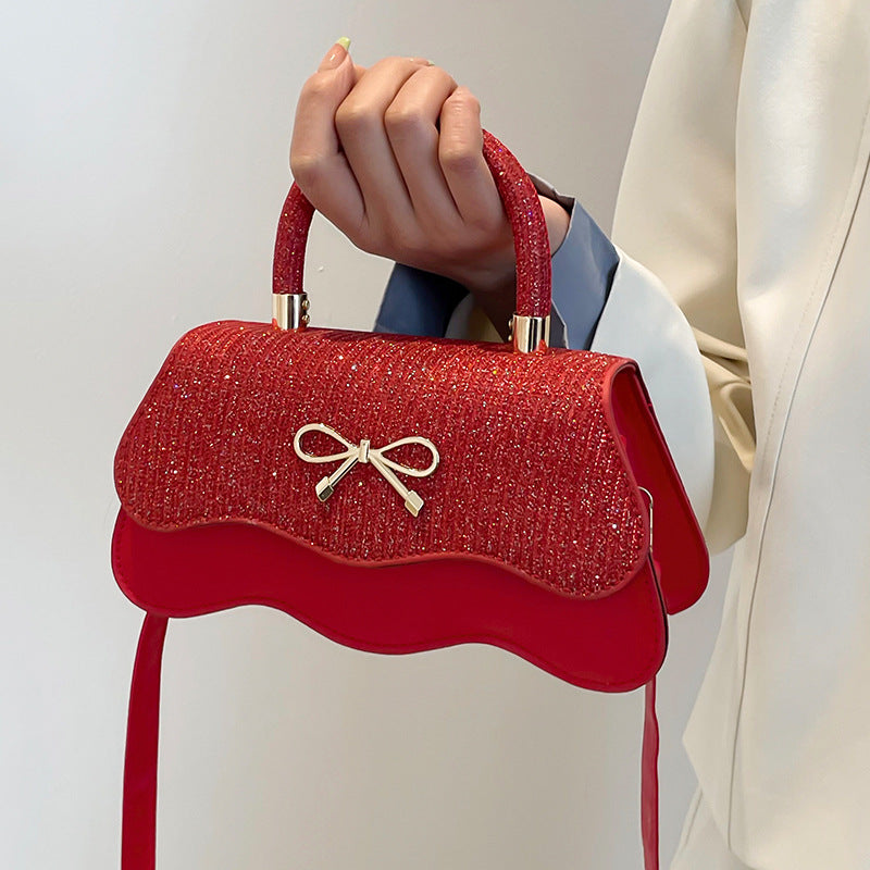 Fashion Trend Casual Simple Texture Baguette Bag2025Summer new style women's personalized shoulder crossbody bag