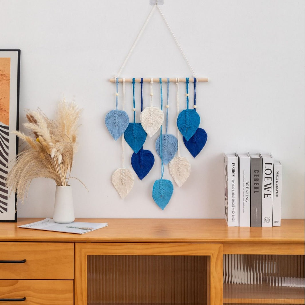 Cross-Border Hot-Selling European Style Artificial Woven Cotton Rope Tapestry Tassel Home Wall Hanging Decoration Soft Furnishing Collection Wholesale