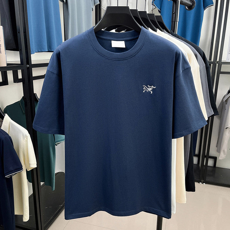 Cotton Short Sleeve T Men's T-Shirt Ancestor Bird Same Style Embroidered Fashion Wholesale Men's Round Neck Summer Thin T-Shirt