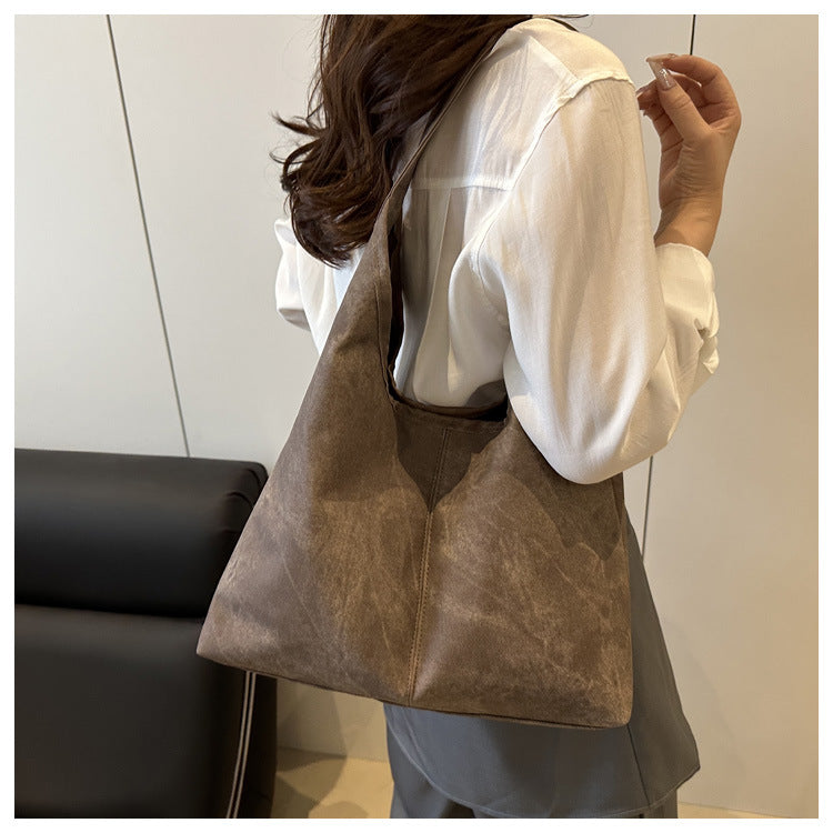 European and American Style Large Capacity Women's Bag2025Summer New Fashionable Single Shoulder Tote Bag Casual Underarm Bag