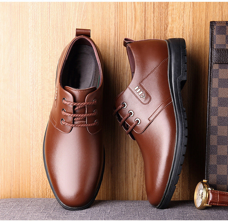 Men's Leather Shoes Business Casual Single Shoes Black Formal Work Shoes Wholesale Men's Casual Shoes Export Work Shoes