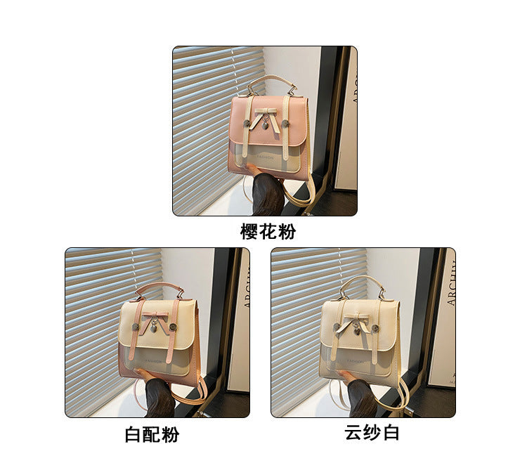 Single Shoulder Double Shoulder Women's Bag2025New Fashionable Girly Casual Multi-use Small Square Bag Spring Summer Hot-selling Women's Bag