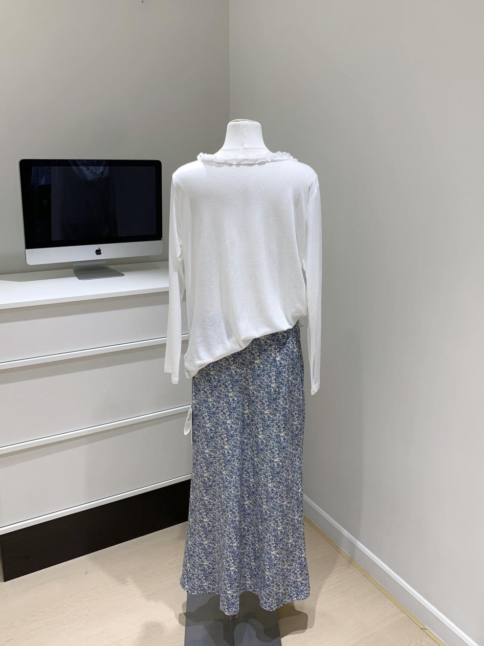 Serena2025Summer New Elegant Versatile Floral Half Skirt