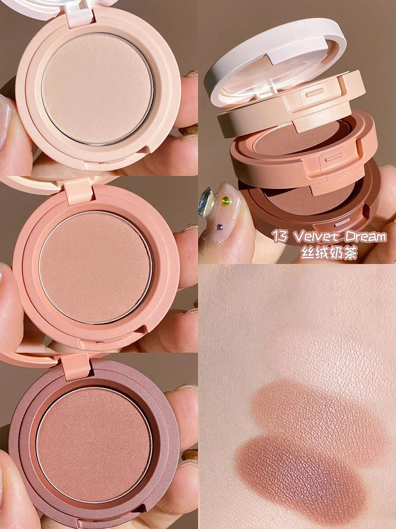 Capel Macaron Three-Layer Sandwich Eyeshadow Pearlescent Matte Flash Contour Earth Color with Mirror Nose Side Shadow