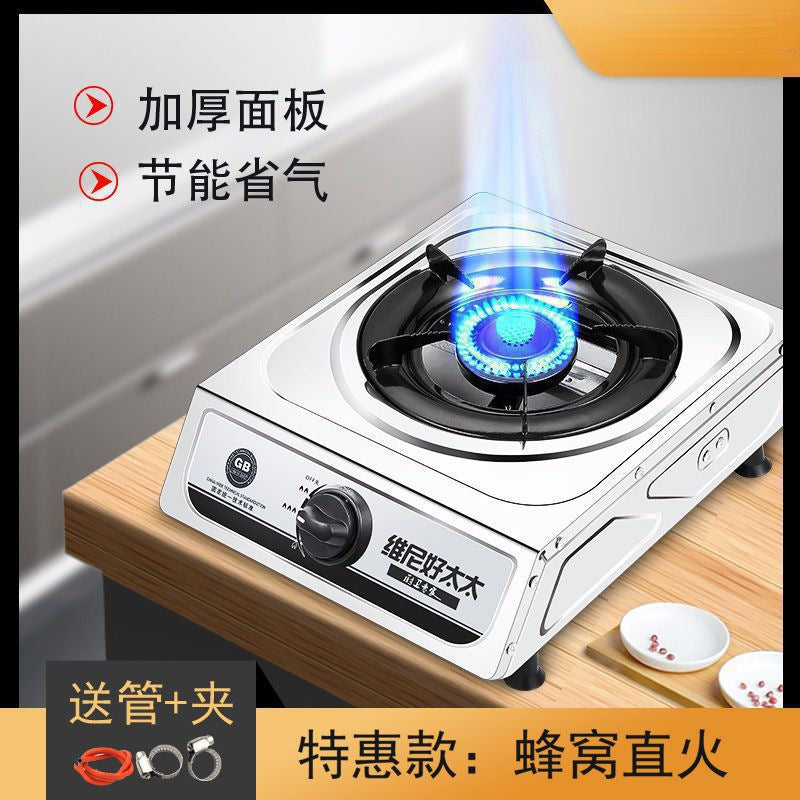 Gas Stove Single Burner Household Liquefied Gas Stove Countertop Natural Gas Old Style Gas Stove High Flame Single Burner Stove