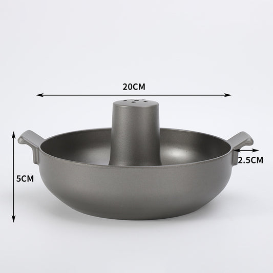 Old Beijing Shabu-Shabu Thickened Charcoal Elephant Trunk Hot Pot Solid Wine Utensils Clear Soup Hot Pot Classic Traditional Style Cooking Hot Pot