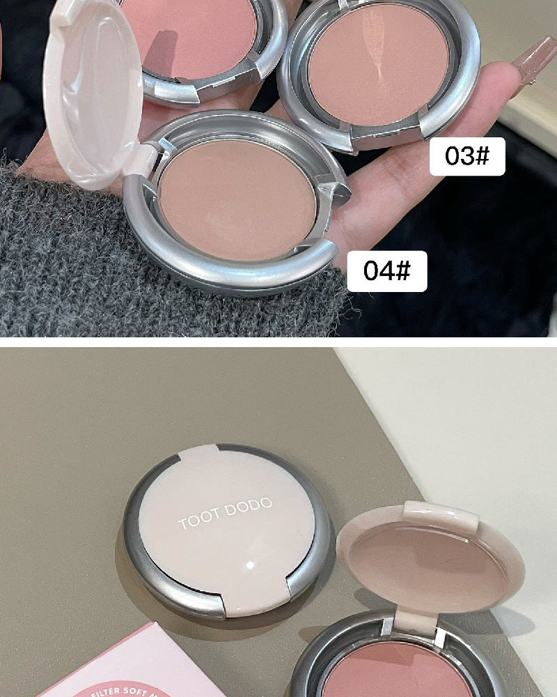 Toot Dodo Light Feather Filter Shadow Soft Mist Blush Low Saturation Facial Contouring Brightening Whitening Rouge for Beginners T854