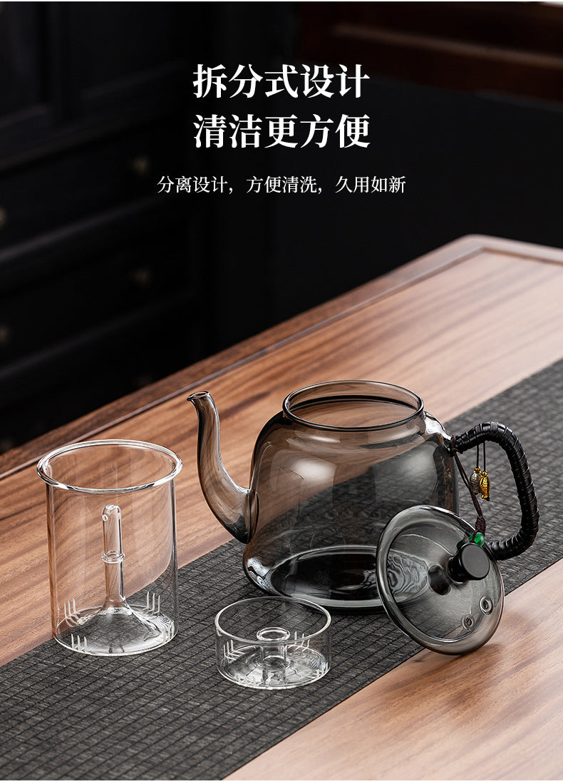 High Borosilicate Glass Teapot Thickened Heat-Resistant Electric Ceramic Stove Large Capacity Tea Set Tea Brewing Pot Single Pot Manufacturer