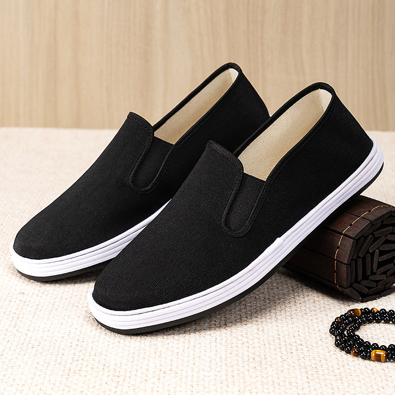 Old Beijing Cloth Shoes Spring Work Shoes Men's Slip-On Shoes Men's Layered Sole Cloth Shoes Men's Casual Old Cloth Shoes