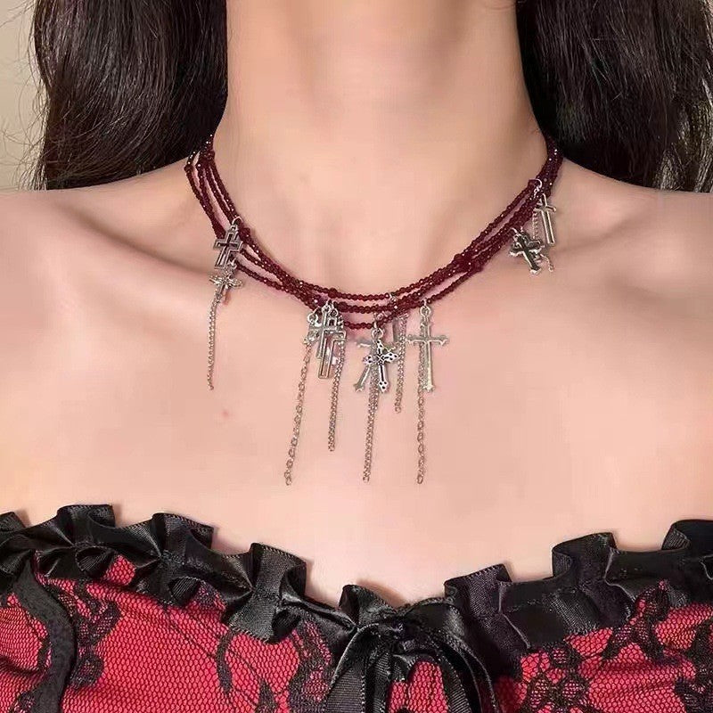 Light Luxury Niche Design Y2K Necklace Bracelet Set Elegant Versatile Sweet Cool Spicy Girl Choker High-end Collarbone Chain