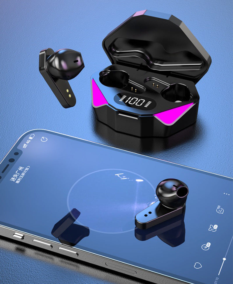 Cross-border Exclusive Hot-Selling Bluetooth Earphones X15Wireless In-Ear Headphones5.3E-Sports Low Latency Digital Display Gaming Headset