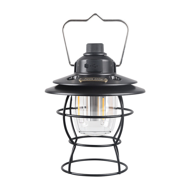 New Outdoor Retro Camping Light Outdoor Strong Light Camping Light LED Tent Lantern Portable Camp Lighting Lantern