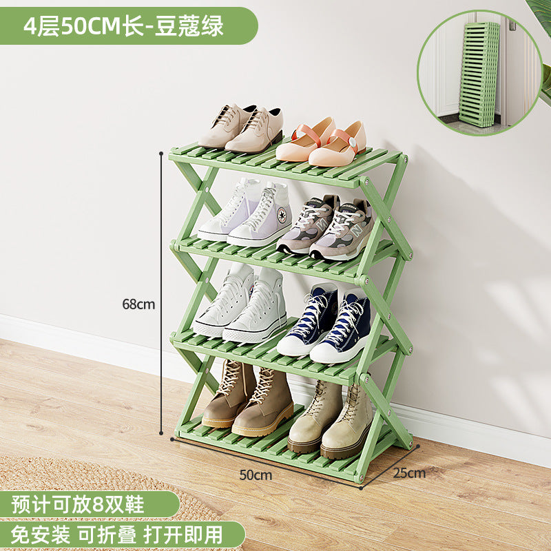 Shoe Rack Multi-layer Household Folding Doorway Storage Shoe Rack Dormitory Space-saving Simple Layered Partition Shoe Rack