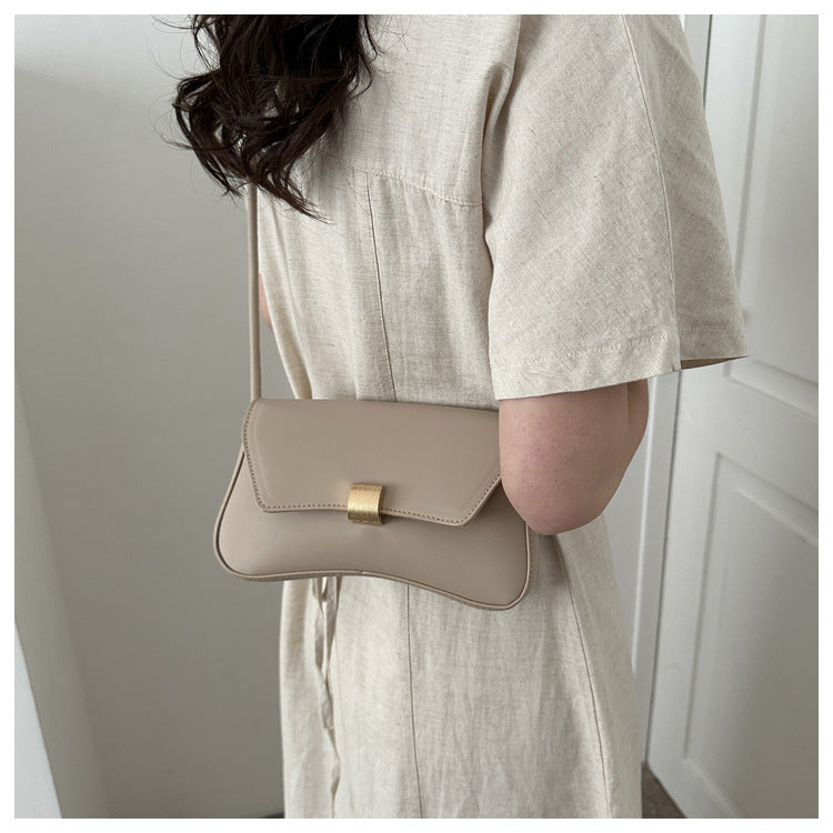 Trendy Women's Shoulder Crossbody Bag Small Square Bag2024Spring new style simple retro hand-held underarm bag