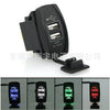 5V 3.1A Dual USB Car Charger with Switch - Universal Phone Charging Adapter