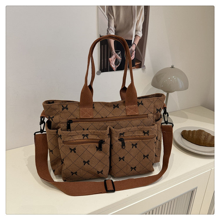 2025Summer New Simple Fashion Underarm Tote Bag This Year's Trendy Retro Commuter Shoulder Bag for Women