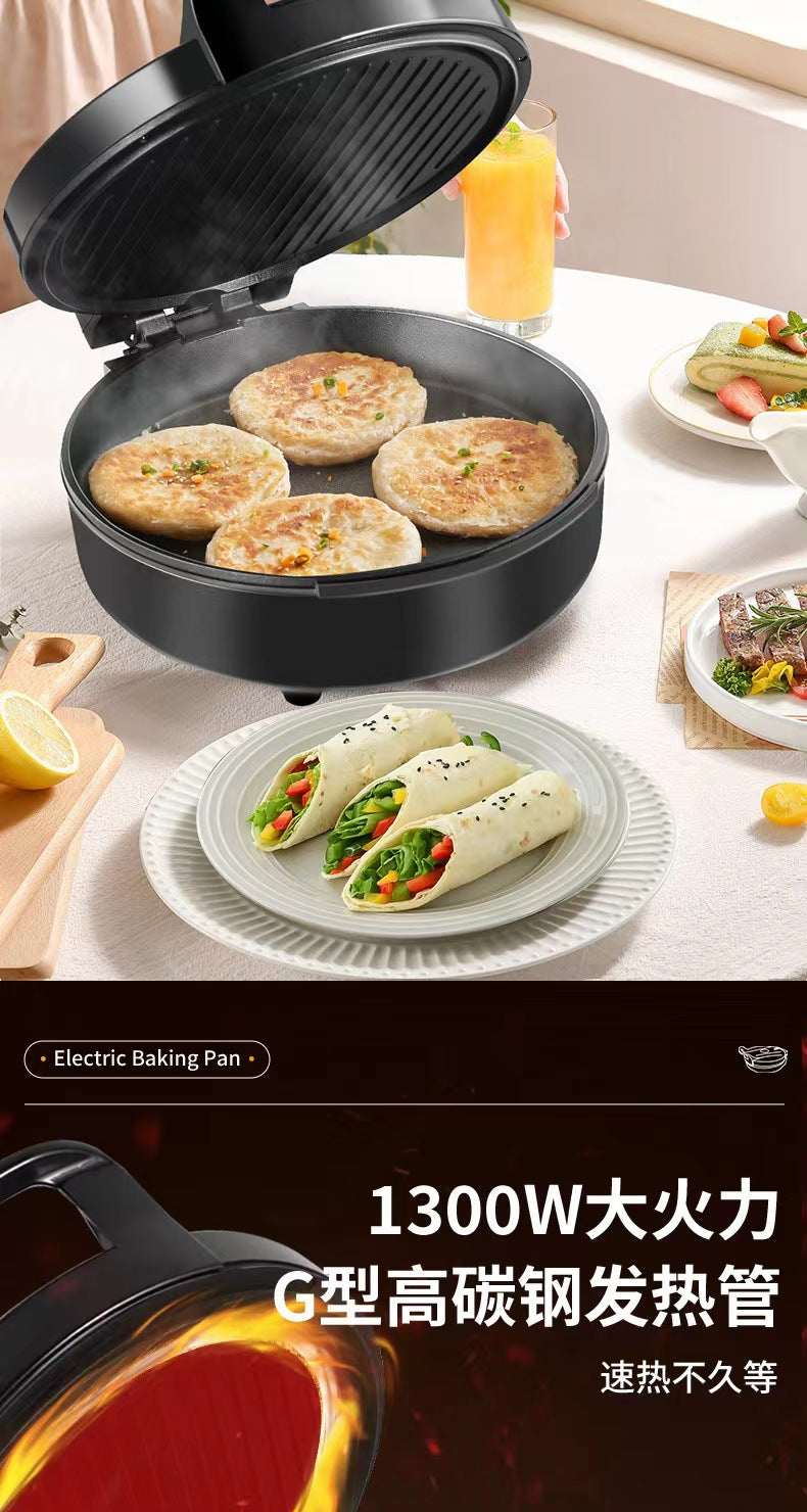 Electric Griddle with Automatic Power Off, Detachable and Washable Non-Stick Pancake Pan, Deepened Large Electric Pot, Multi-Use