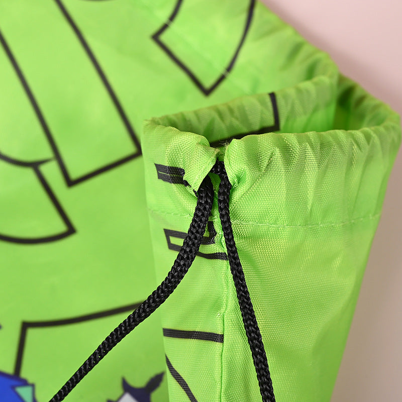 Outdoor Fitness Polyester Backpack Bag Advertising Training Class Drawstring Polyester Bag Double Shoulder Polyester Storage Bag Custom Wholesale