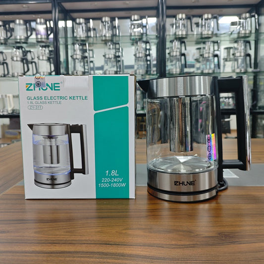 ZHUNE In-stock Glass Electric Kettle Electric Kettle Tea Kettle Water Boiler for Home and Hotel Wholesale1.8L Capacity