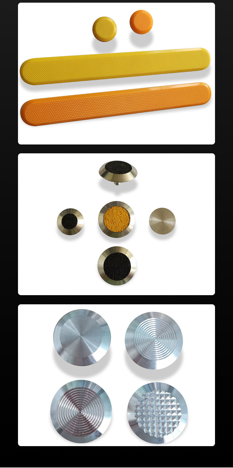 Diamond Sand Anti-Slip Strip304Stainless Steel Blind Walk Strip Guide Stud316Braille Guide Posts for Blind People