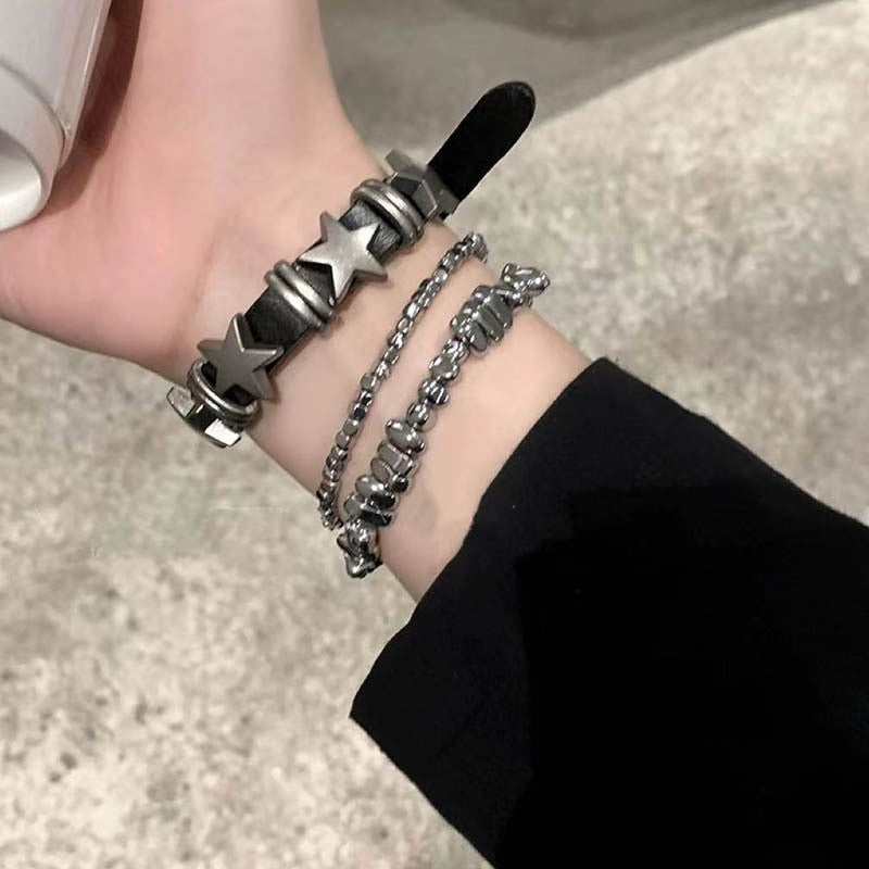 Light Luxury Niche Design Y2K Necklace Bracelet Set Elegant Versatile Sweet Cool Spicy Girl Choker High-end Collarbone Chain