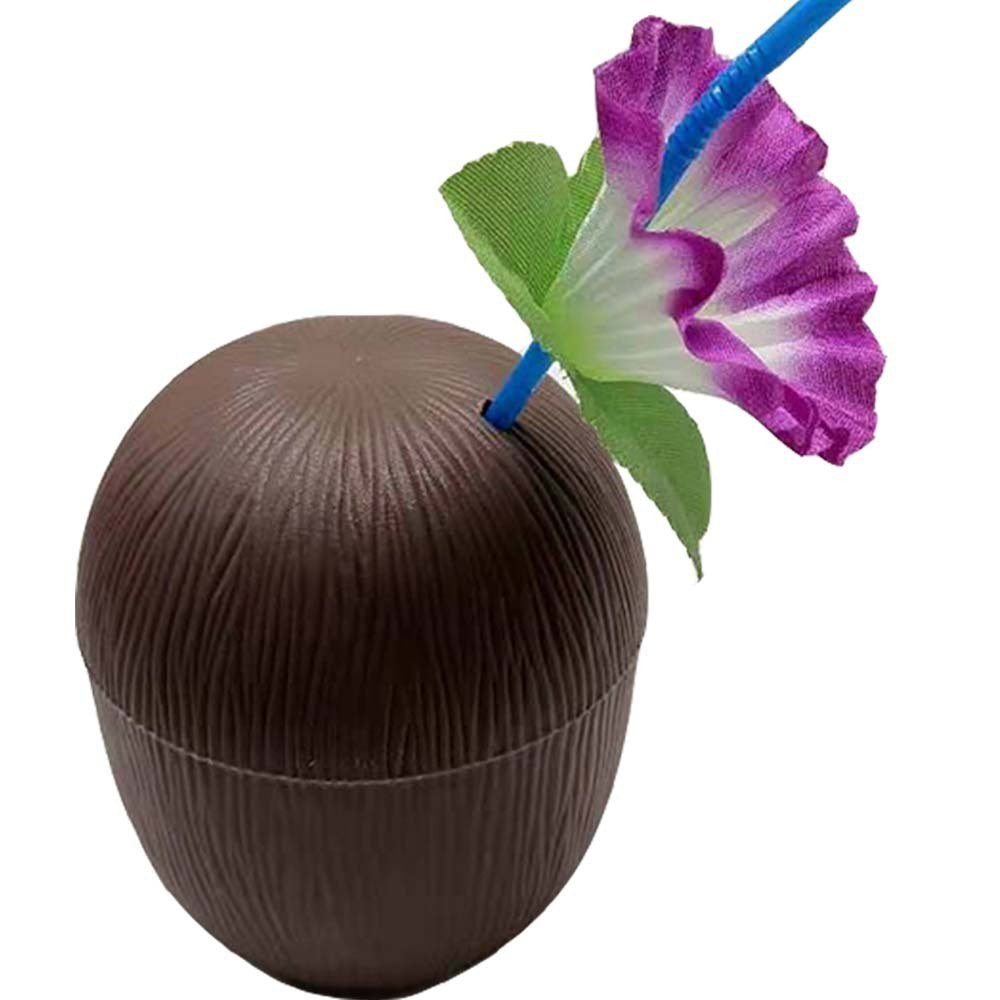 Amazon Hawaiian Party Decoration500ml Coconut Cup Hibiscus Fruit Cup Pineapple Cup Beverage Cup