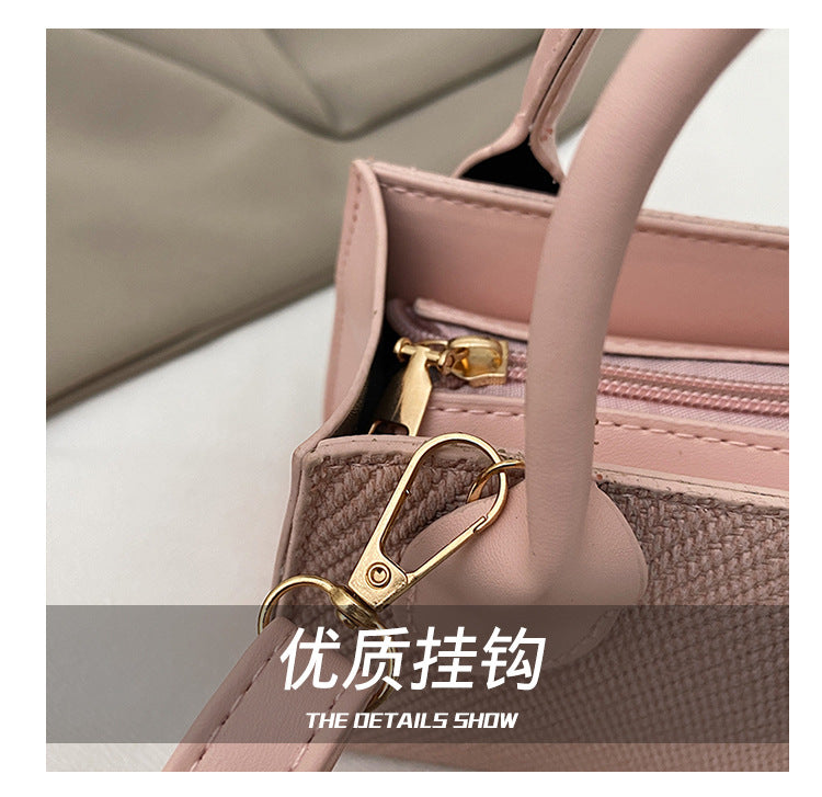 Korean Style Simple Crossbody Personality Small Square Bag2024Summer new style casual stylish single-shoulder bag corduroy handbag
