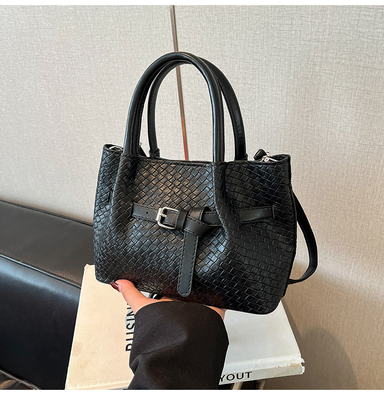 Korean style Niche Sweet Girl Handbag2025New high-end vegetable basket woven bag single shoulder crossbody bag