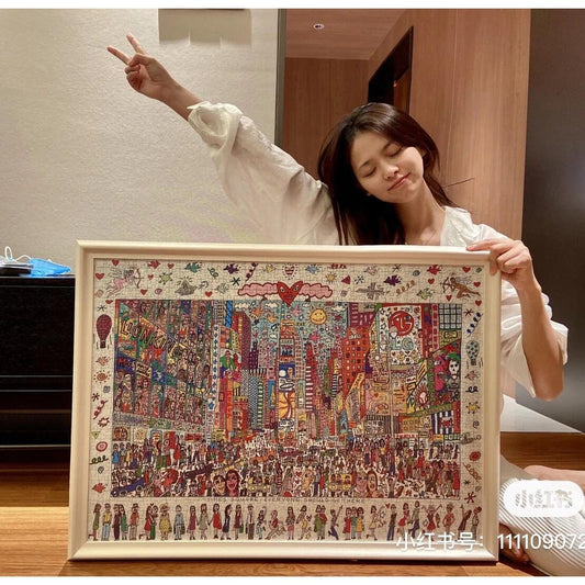 It is said that only20%People can put it together in one go And you? Times Square Puzzle1000Piece0.9kg
