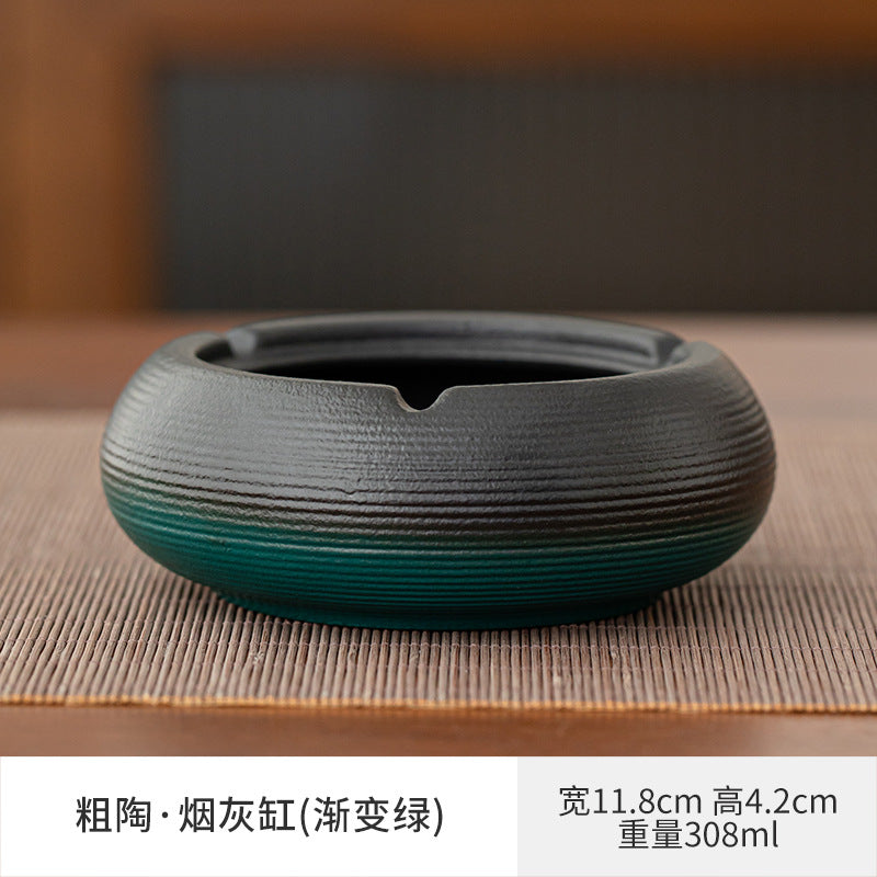 Large Ashtray Creative Personality Ceramic Ashtray Home Retro Chinese Style Living Room Light Luxury Office Trendy Ashtray