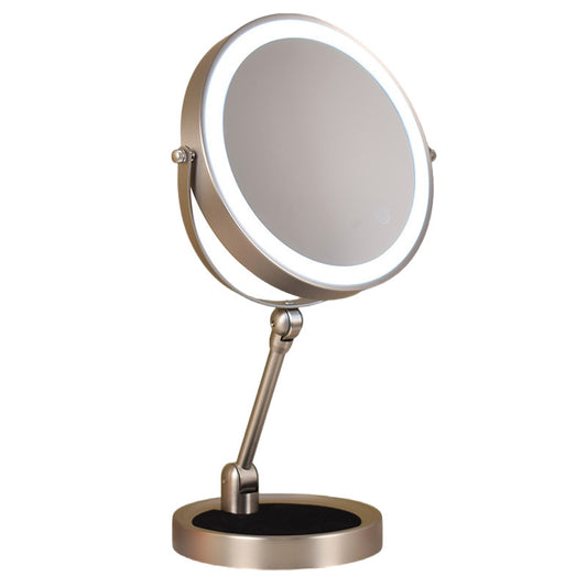 New Folding Makeup Mirror Desktop Magnifying Double-Sided led Light strip smart fill light vanity mirror touch switch