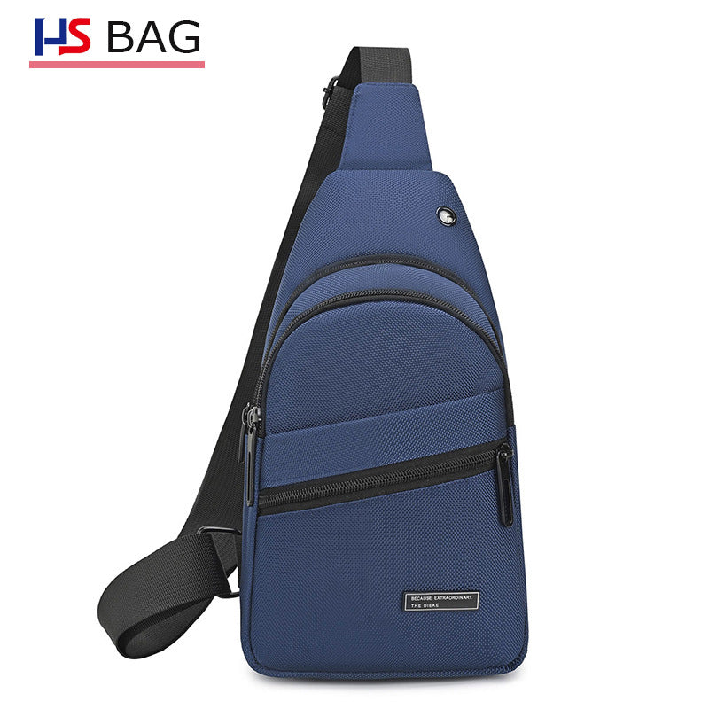 Silk Chest Bag Autumn New Large Capacity Casual Men's Bag Lightweight Simple Water-Resistant Oxford Cloth Crossbody Backpack