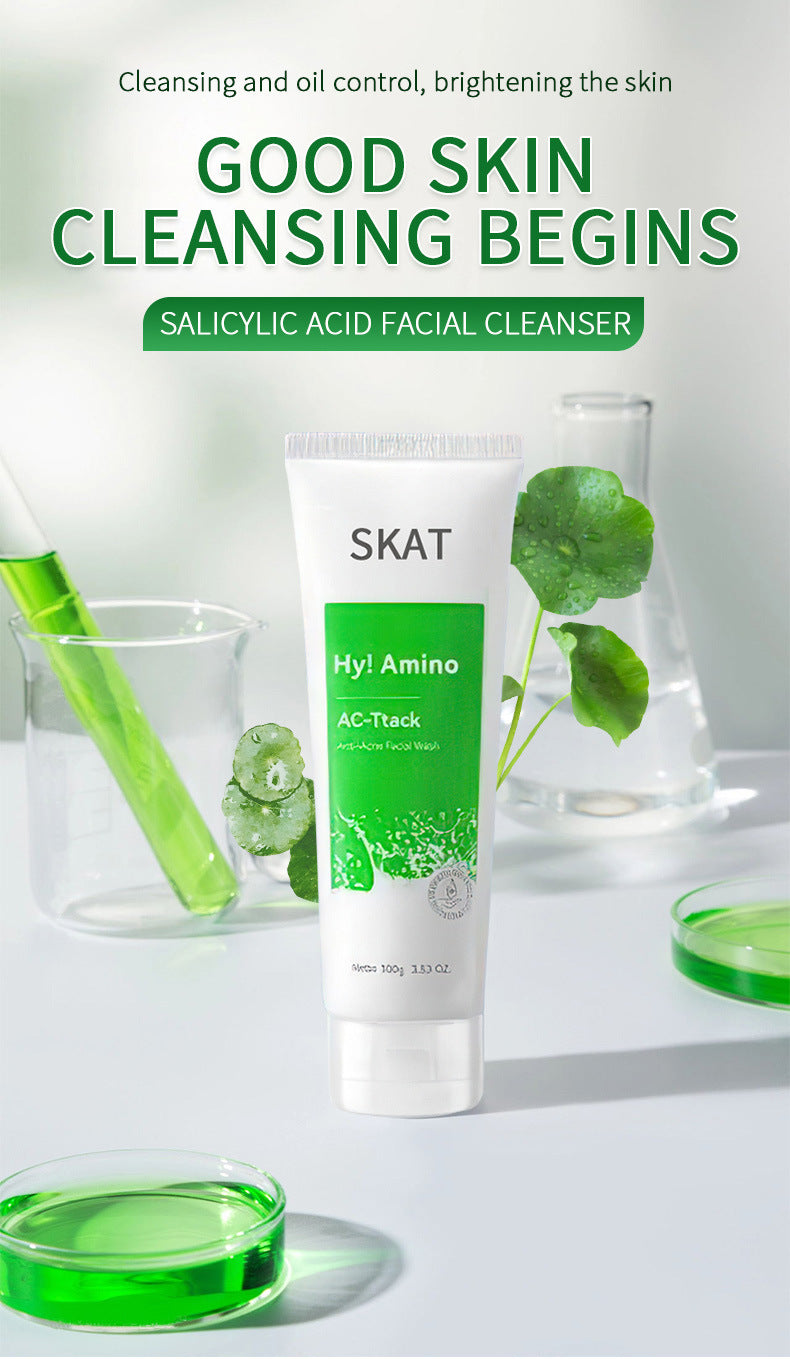 Cross-Border All-English SKAT Salicylic acid facial cleanser Salicylic Acid Facial Cleanser Wholesale