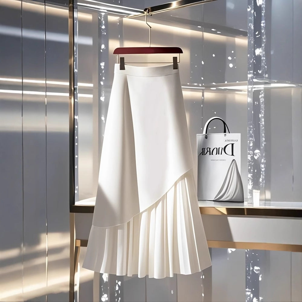 Counter Quality2025Spring Hot Fashion High-End Exquisite Long Dress Super Beautiful White a Word Skirt