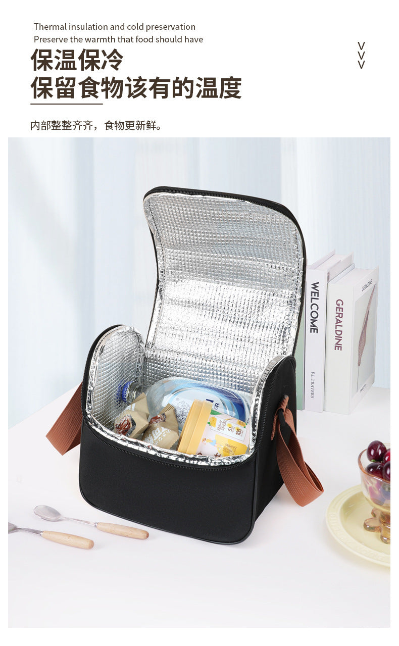 Simple Outdoor Large Capacity Lunch Box Storage Bag, Crossbody Multifunctional Lunch Bag, Portable Handheld Insulated Bento Bag