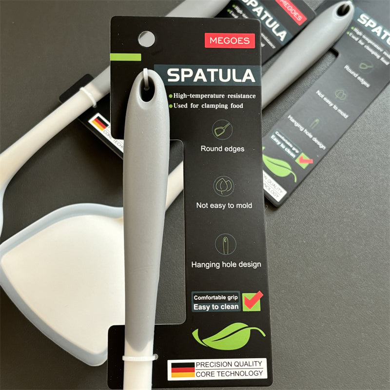 Upgraded and useful！High temperature resistant color-blocking food-grade silicone spatula！Special cooking spatula for non-stick pans at home