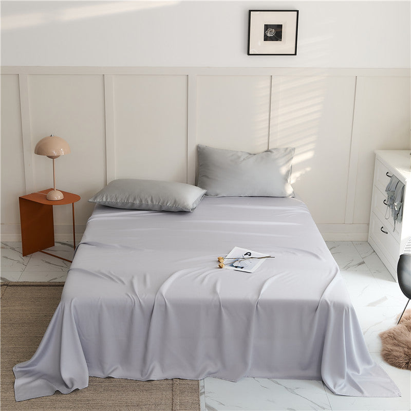 60Lanzing Tencel Single Item Only Bed Sheet Summer Solid Color Lyocell Bed Skirt Silky Cool Single Piece Duvet Cover Quilt Cover