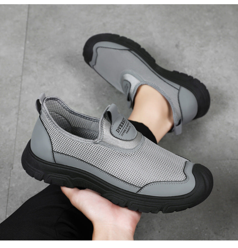 Men's Breathable Casual Shoes Summer New Fashion Sports Shoes Dropshipping Versatile Single Shoes Soft Sole Comfortable Dad Shoes