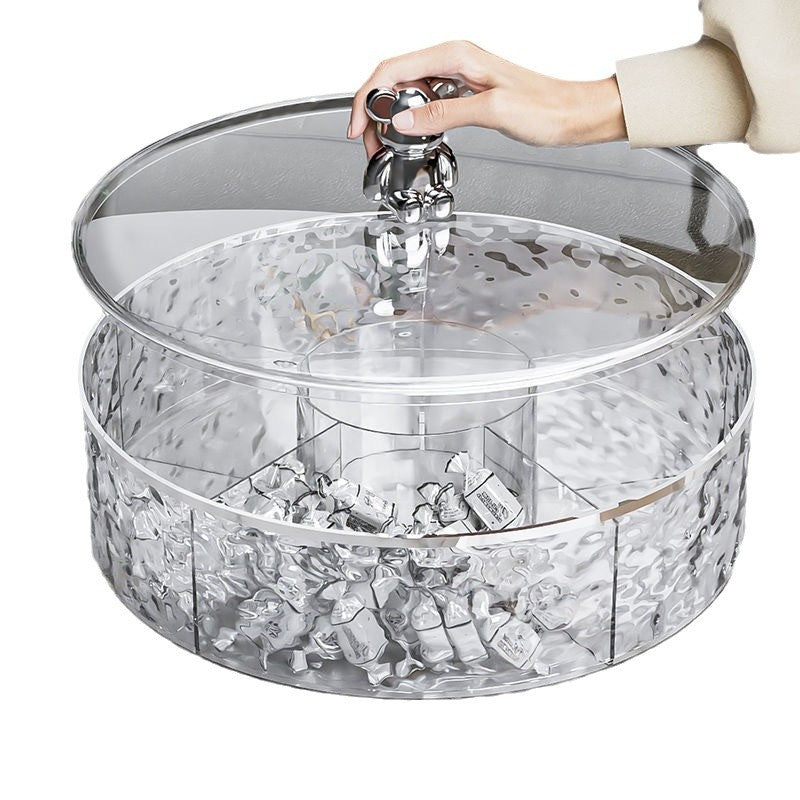 Dried Fruit Plate New Model for Living Room Coffee Table Home Use Light Luxury High-end Exquisite Compartmented Nut Candy Box Snack Display Tray