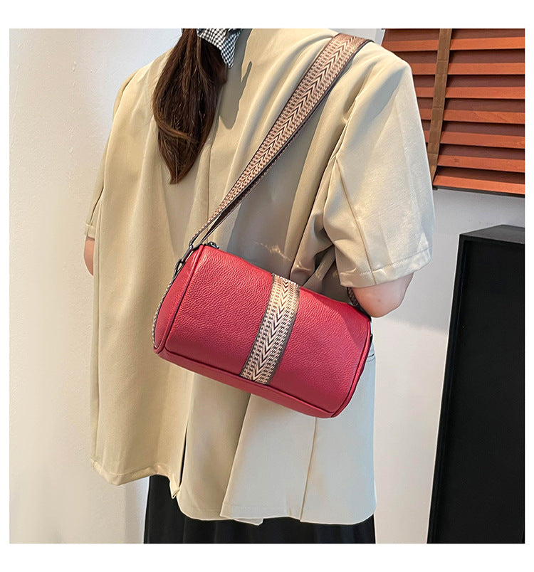 Genuine Leather Fashion Large Capacity Women's Bag2023New Top Layer Cowhide European and American Retro Casual Bag Trendy Single Shoulder Crossbody Bag
