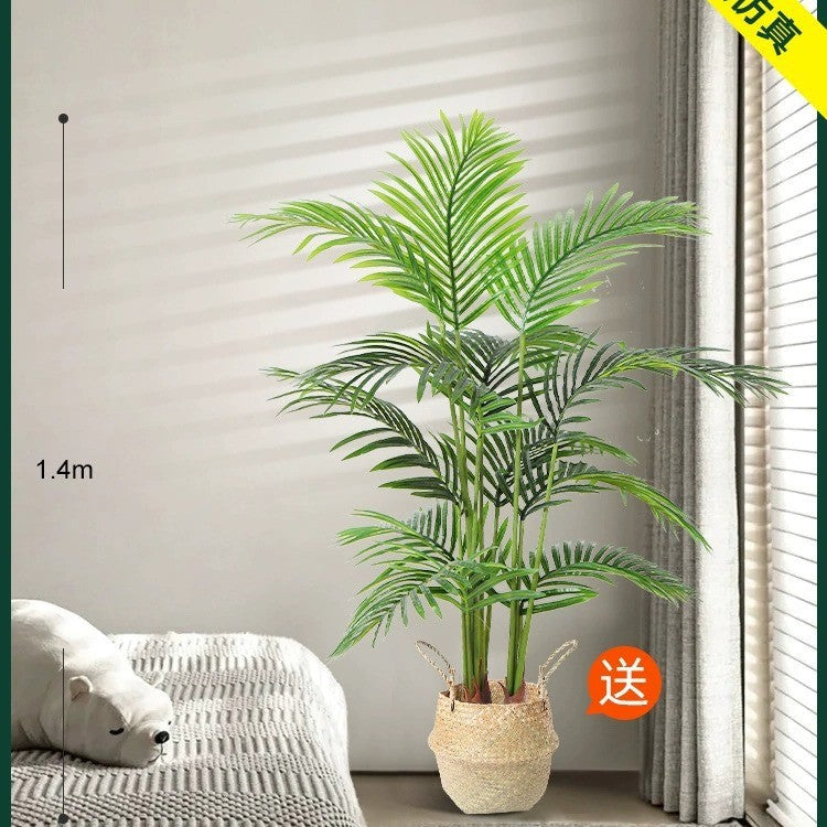 Artificial Green Plant High-End Light Luxury Anthurium Floor Potted Fake Flower Tree Indoor Living Room Bionic Plant Decorative Ornament