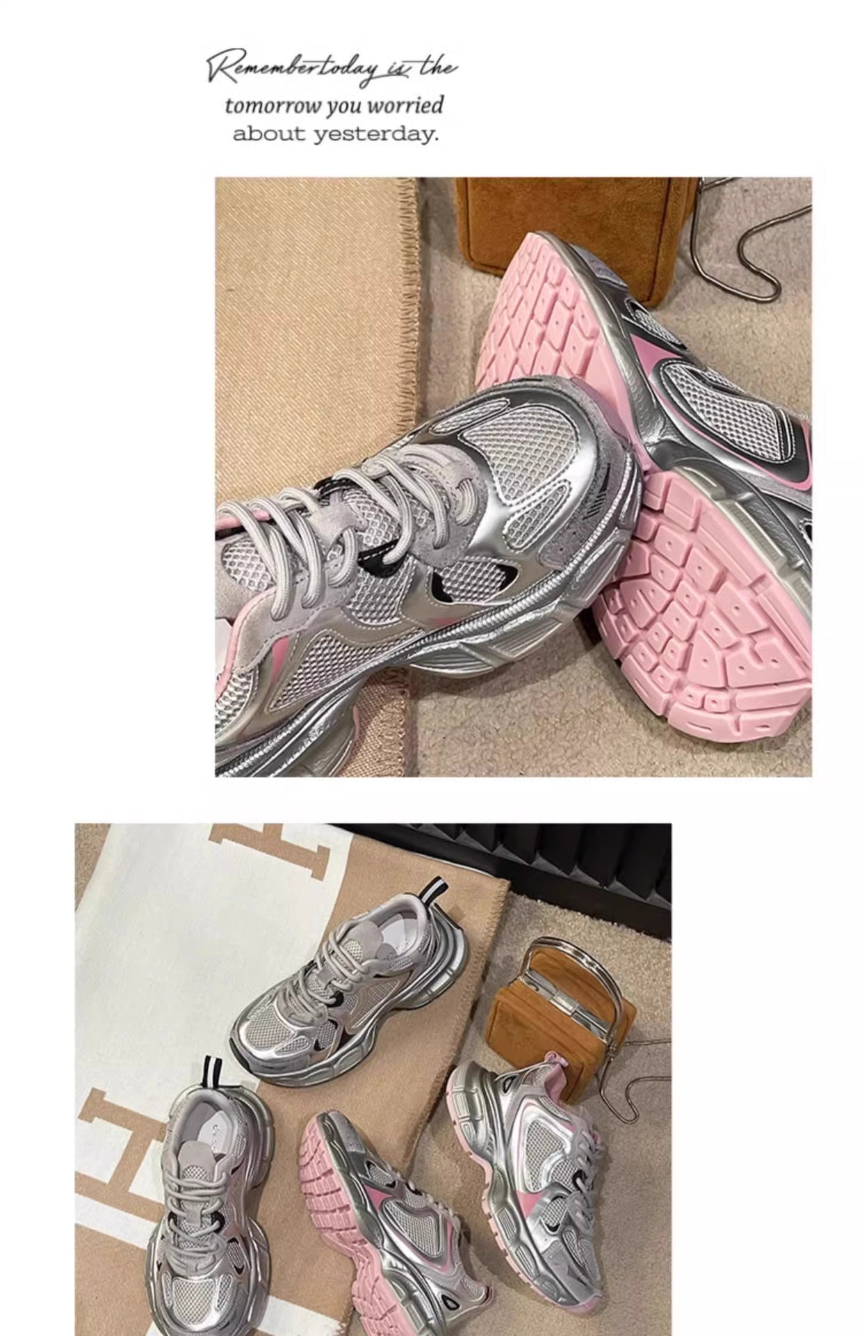 Girls' Dad Shoes Spring and Autumn New Style2024Children's Shoes Mesh Breathable Sports Shoes Medium and Large Children's Running Shoes