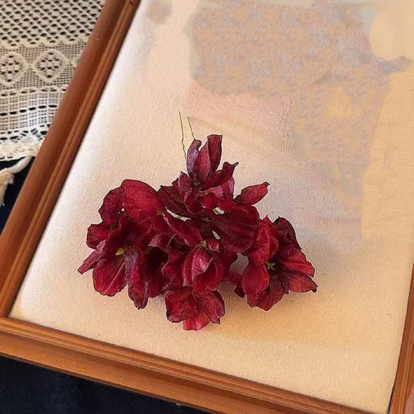Traditional Handmade Wine Red Artificial Flowers New Chinese Style Bride Hair Accessories Morning Gown Hairpin Cheongsam Hair Flower Women Hair Ornament