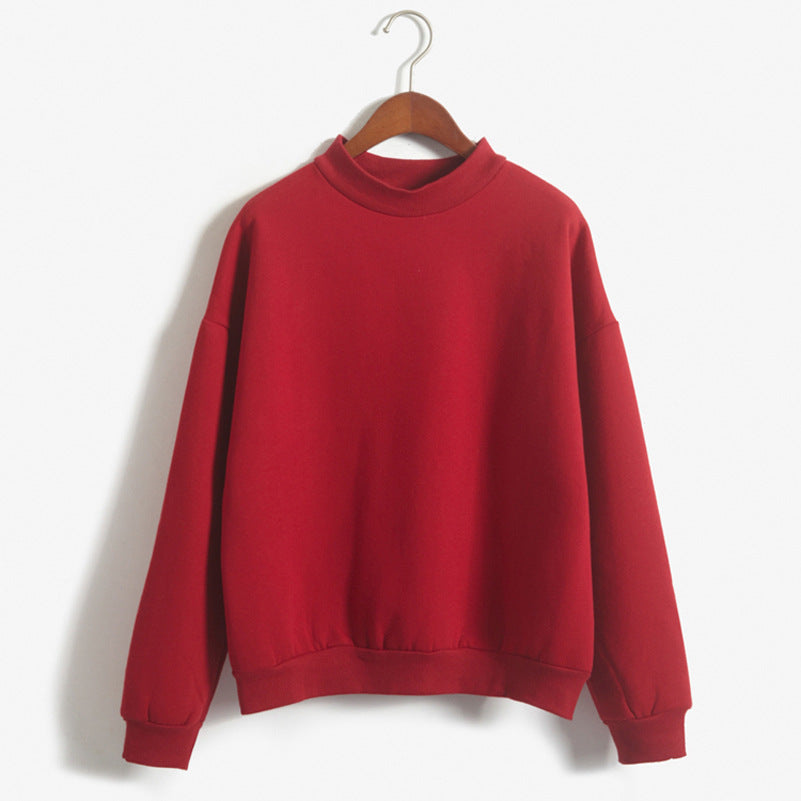 Base Layer Sweatshirt for Women, Autumn and Winter Loose Fit Lazy Style Hoodless Jacket, Thickened Couple Style, Korean Version, Class Uniform Wholesale