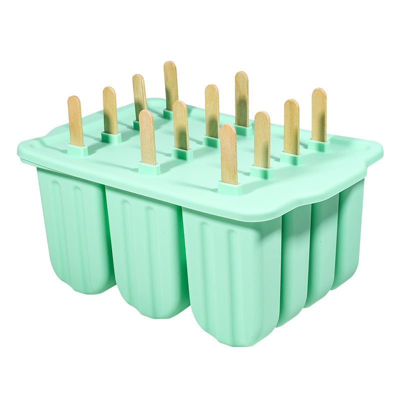【Same Low Price】Amazon12Ice Cream Mold Easy Release Silicone Popsicle Mold Ice Cream Mold with Lid Ice Cream Mold