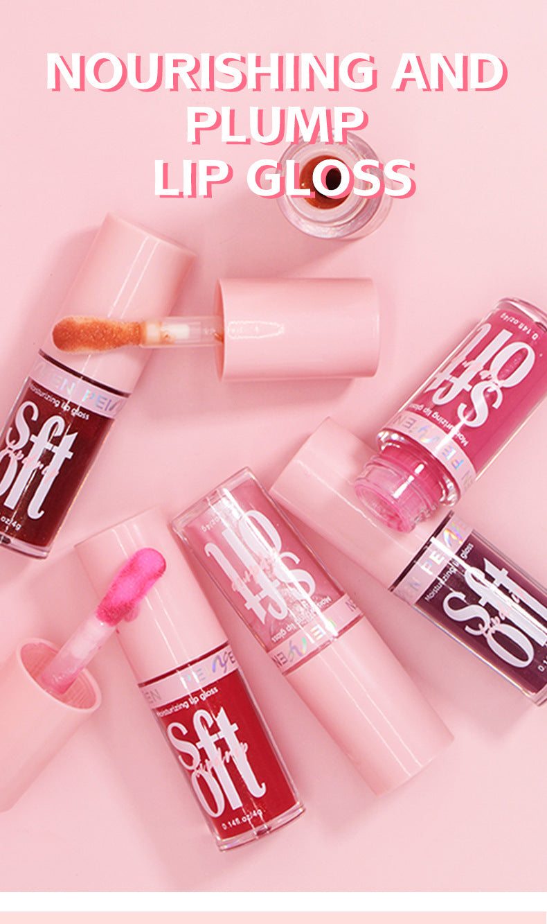 PNF Cross-border Moisturizing Lip Gloss Lip Oil Pearlescent Fine Flash European and American Water Light Lip Plumping Cream Lip Gloss Lip lacquer