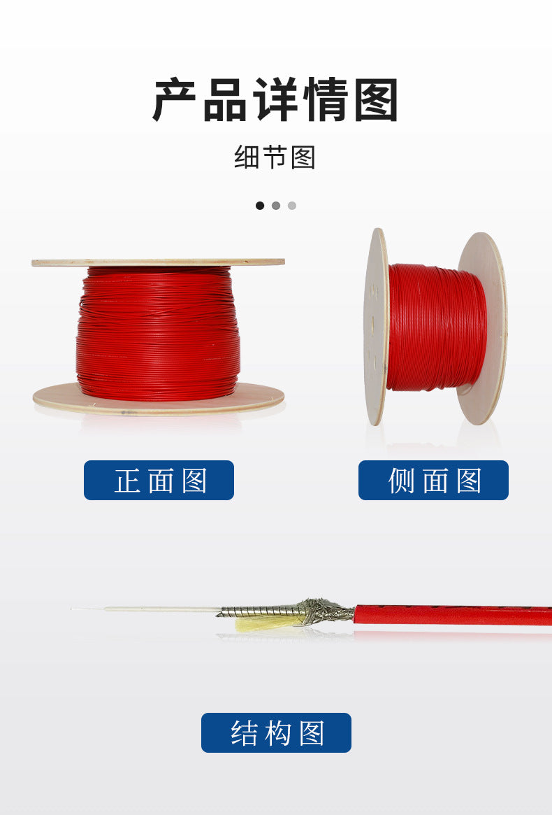 Armored Multimode Single Core62.5/125Thermal Fiber Optic Cable Distributed Temperature Measurement Fiber Optic Temperature Detection Fire Monitoring